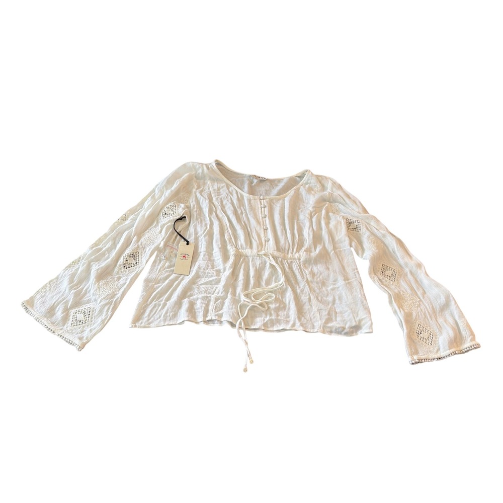 Idyllwind Miranda Lambert Ivory Embroidered Long Sleeve Top XL